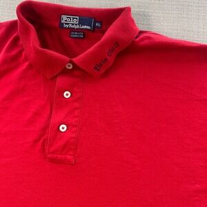 Polo Golf Ralph‎ Lauren Mens XL Red Short Sleeve Cotton Polo Shirt Golf Y2K VTG